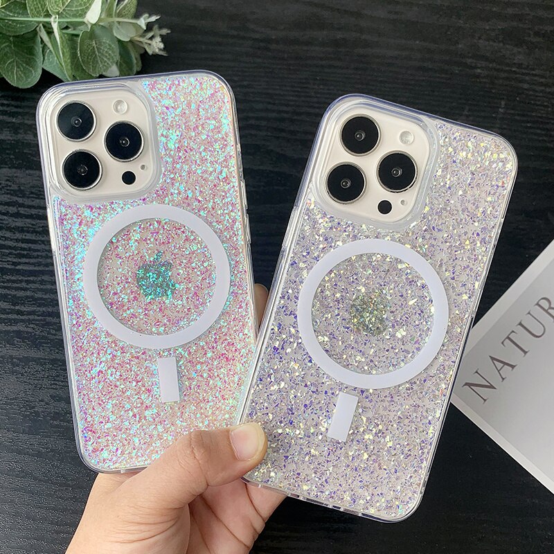 seraCase Glittery Shockproof MagSafe Compatible iPhone Case for