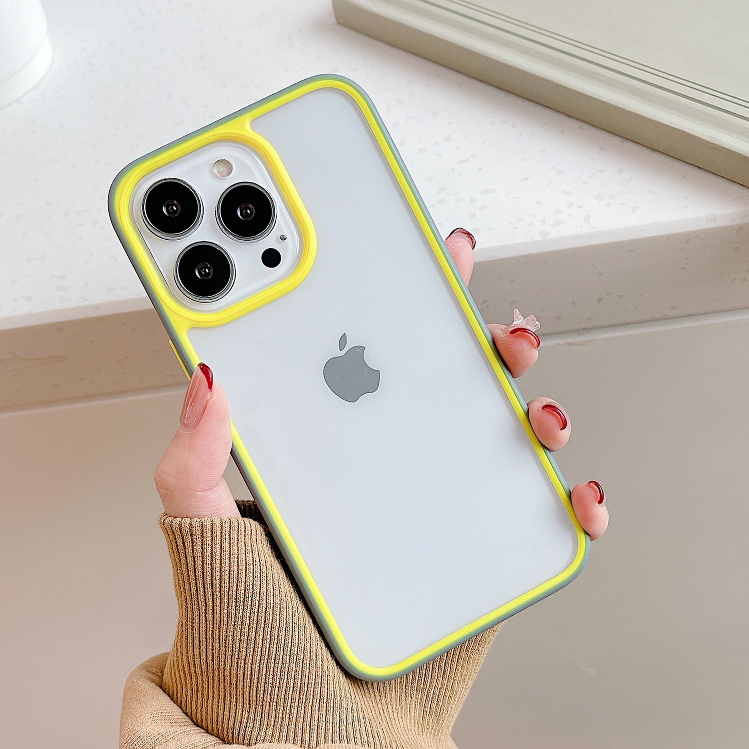 seraCase Shockproof Candy Color Transparent iPhone Case for iPhone 13 Pro Max / Yellow
