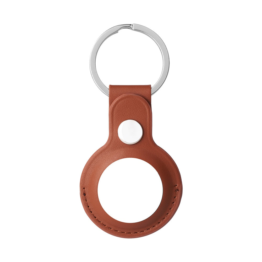 seraCase Leather Keyring for Apple AirTag for Brown