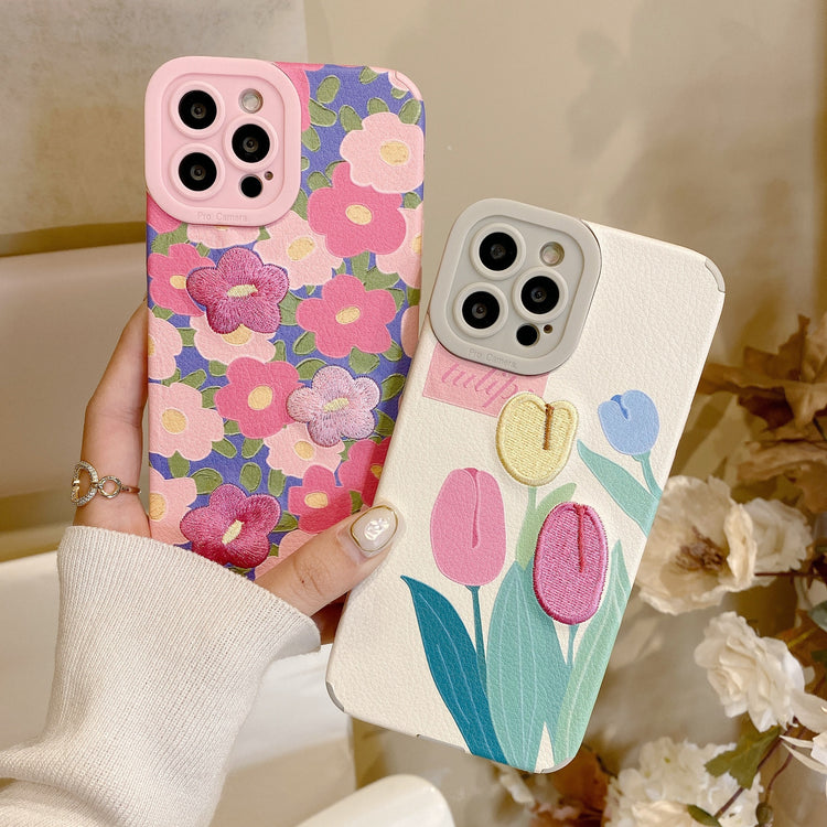 seraCase Flower Embroidery iPhone Case for