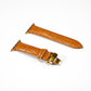 seraCase Luxury Italian Leather iWatch Strap for 38MM 40MM 41MM / Light Brown - Gold