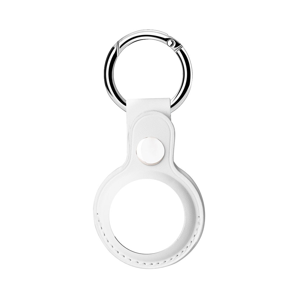 seraCase Leather Apple AirTag Key Holder for White