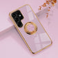 seraCase Cute Electroplated Samsung Case With Ring Holder for Samsung S22 / Purple