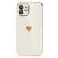 seraCase Luxury Electroplated iPhone Case with Golden Heart for iPhone XS Max / White