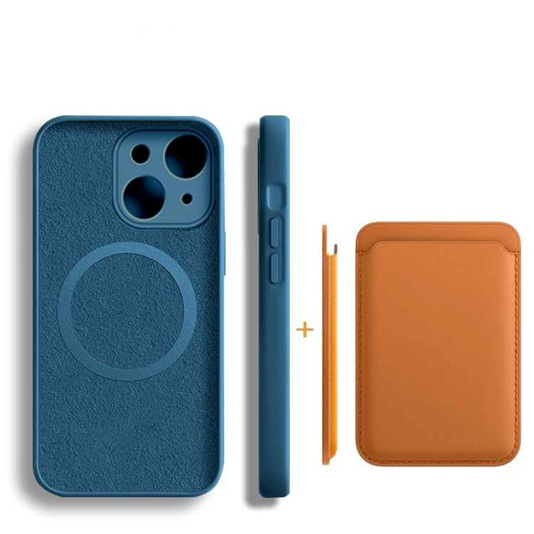 seraCase Silicone iPhone Case & Leather MagSafe Wallet Combo for