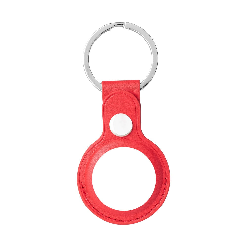 seraCase Leather Keyring for Apple AirTag for Red