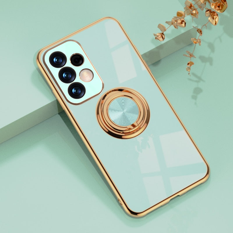 seraCase Cute Electroplated Samsung Case With Ring Holder for