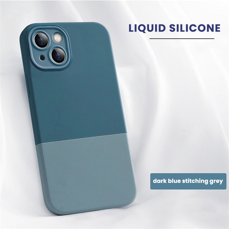 seraCase Contrasting Matte iPhone Case for iPhone 14 Pro Max / Blue - Gray