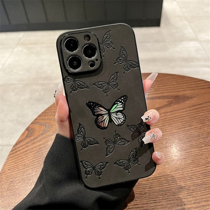 seraCase Cute Hologram Butterfly iPhone Case for iPhone 14 Pro Max / Black