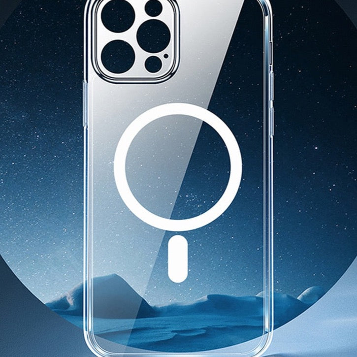 seraCase Color Metal Border Transparent MagSafe iPhone Case for iPhone 14 Pro Max / Transparent