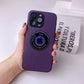 seraCase Elite Leather iPhone Case with Logo Hole for iPhone 12 / Purple