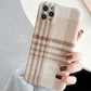 seraCase Woollen Plaid iPhone Case for iPhone 12 / Apricot