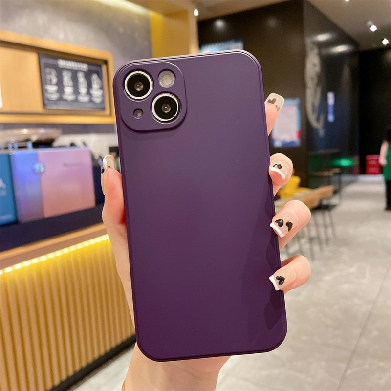 seraCase Colorful Liquid Silicone iPhone Case for iPhone 14 Pro Max / Dark Purple