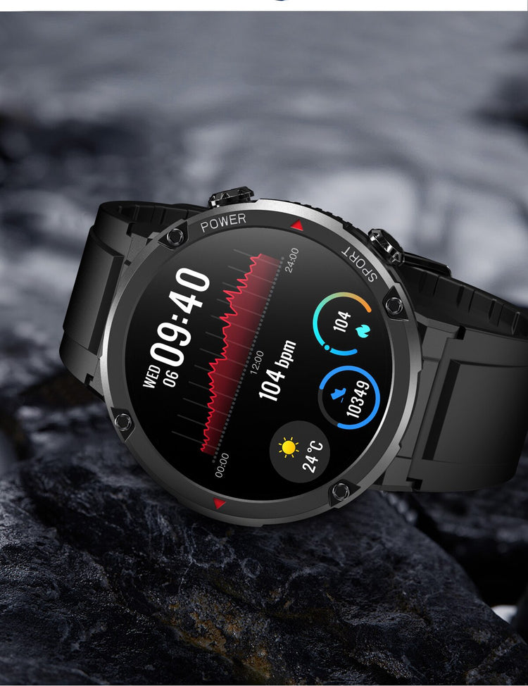 seraCase Sporty Waterproof Smart Watch - 1.6 Inch Screen Size, HD Voice Calling for