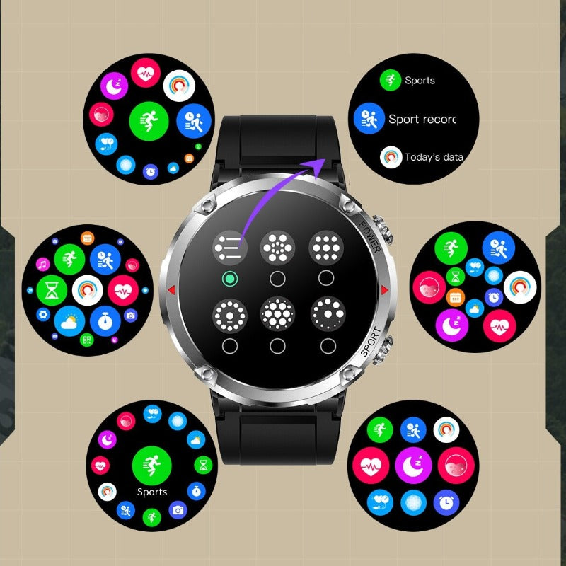 seraCase Sporty Waterproof Smart Watch - 1.6 Inch Screen Size, HD Voice Calling for