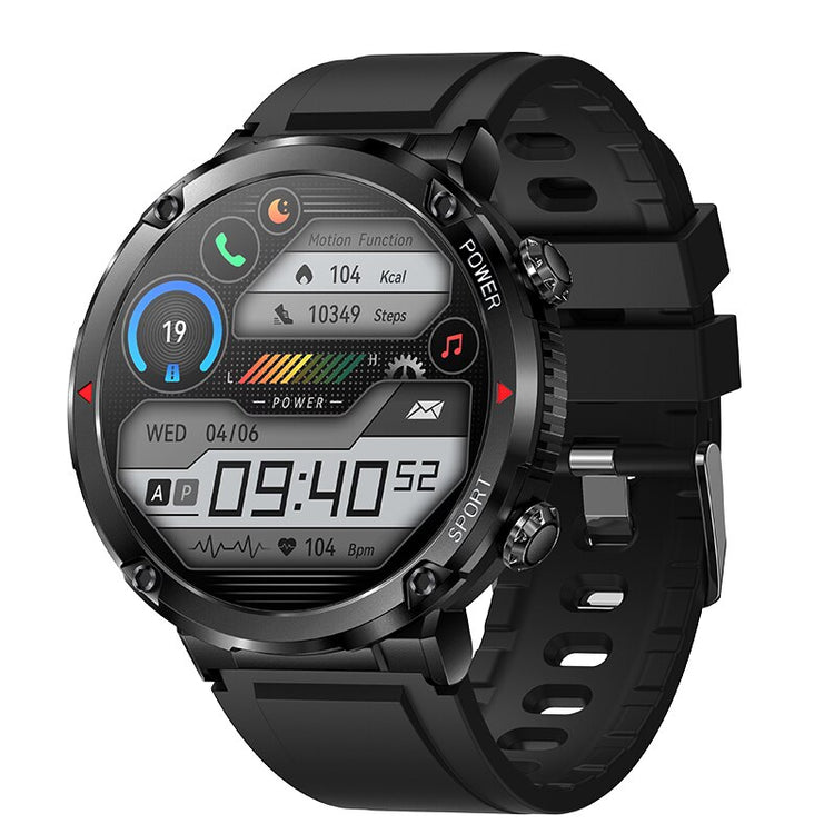 seraCase Sporty Waterproof Smart Watch - 1.6 Inch Screen Size, HD Voice Calling for Black