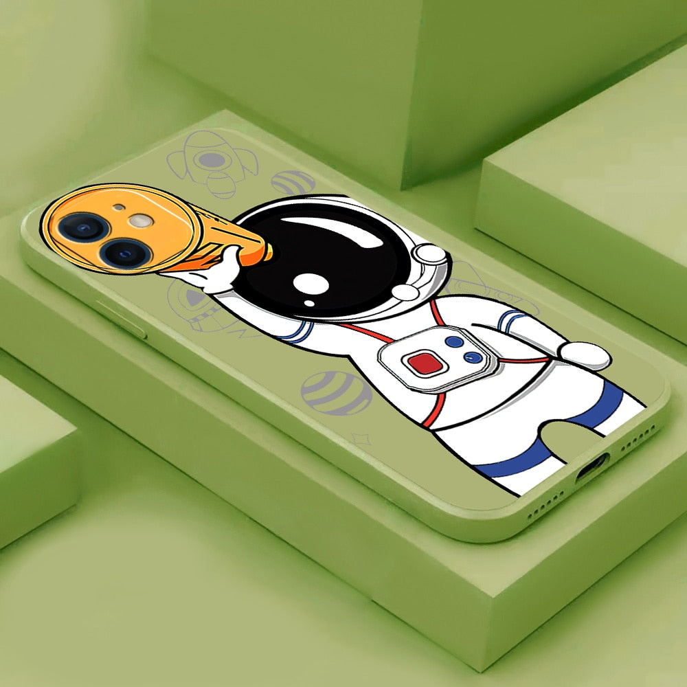 seraCase Cute Astronaut iPhone Case for iPhone 13 Pro Max / Green