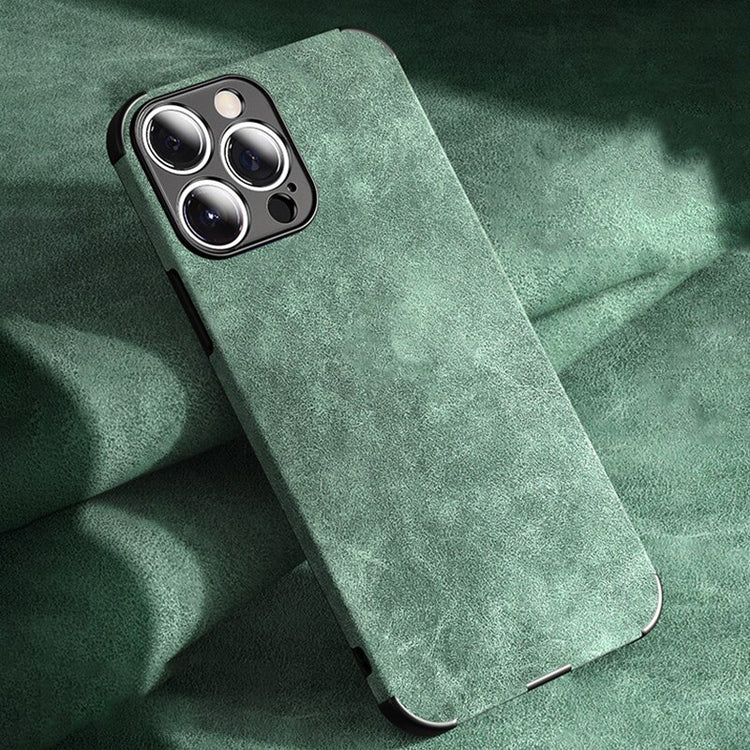 seraCase Luxury Lambskin Leather Shockproof iPhone Case for iPhone 13 Pro Max / Green