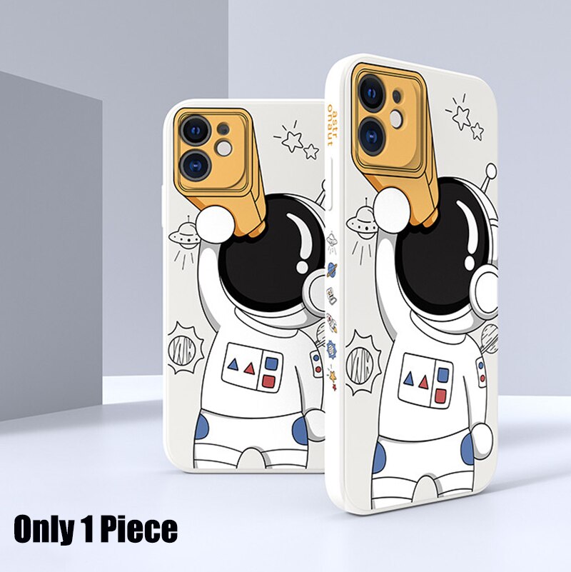seraCase Astronaut Soft Silicone iPhone Case for iPhone 13 Pro Max / Off-White