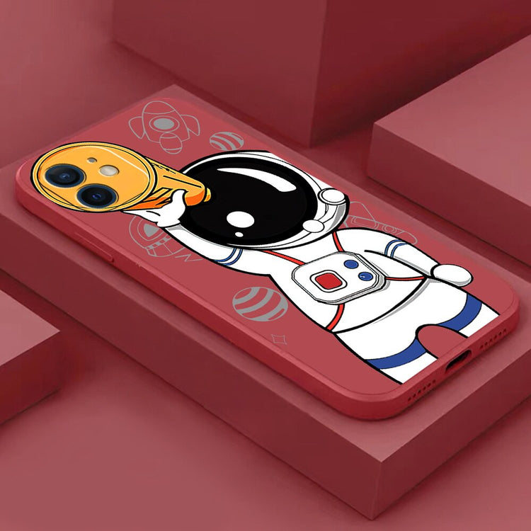 seraCase Cute Astronaut iPhone Case for iPhone 13 Pro Max / Red