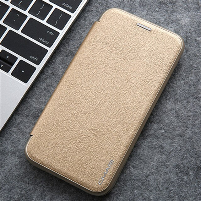 seraCase Premium Leather Electroplated Flip iPhone Case for iPhone 13 Pro Max / Gold