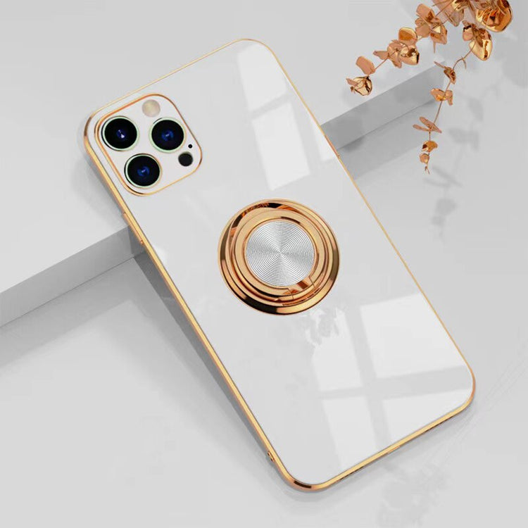 seraCase Cute Metal Ring Holder iPhone Case for iPhone 14 Pro Max / White