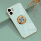 seraCase Cute Metal Ring Holder iPhone Case for iPhone 14 Pro Max / Mint Green