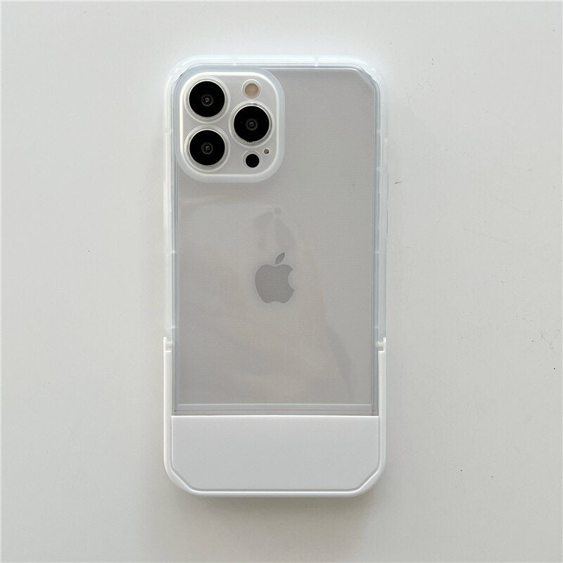 seraCase Transparent iPhone Case with Hidden Stand for iPhone 13 Pro Max / White