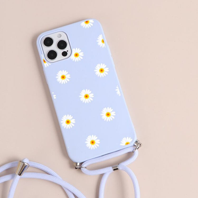 seraCase Cute Butterfly Lanyard iPhone Case for iPhone 13 Pro Max / White Daisy