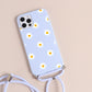 seraCase Cute Butterfly Lanyard iPhone Case for iPhone 13 Pro Max / White Daisy