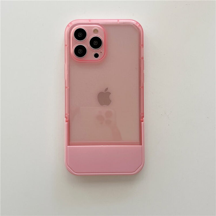 seraCase Transparent iPhone Case with Hidden Stand for iPhone 13 Pro Max / Pink
