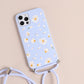 seraCase Cute Butterfly Lanyard iPhone Case for iPhone 13 Pro Max / Falling Flowers