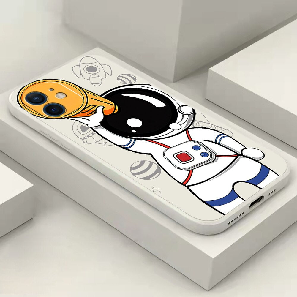 seraCase Cute Astronaut iPhone Case for iPhone 13 Pro Max / White